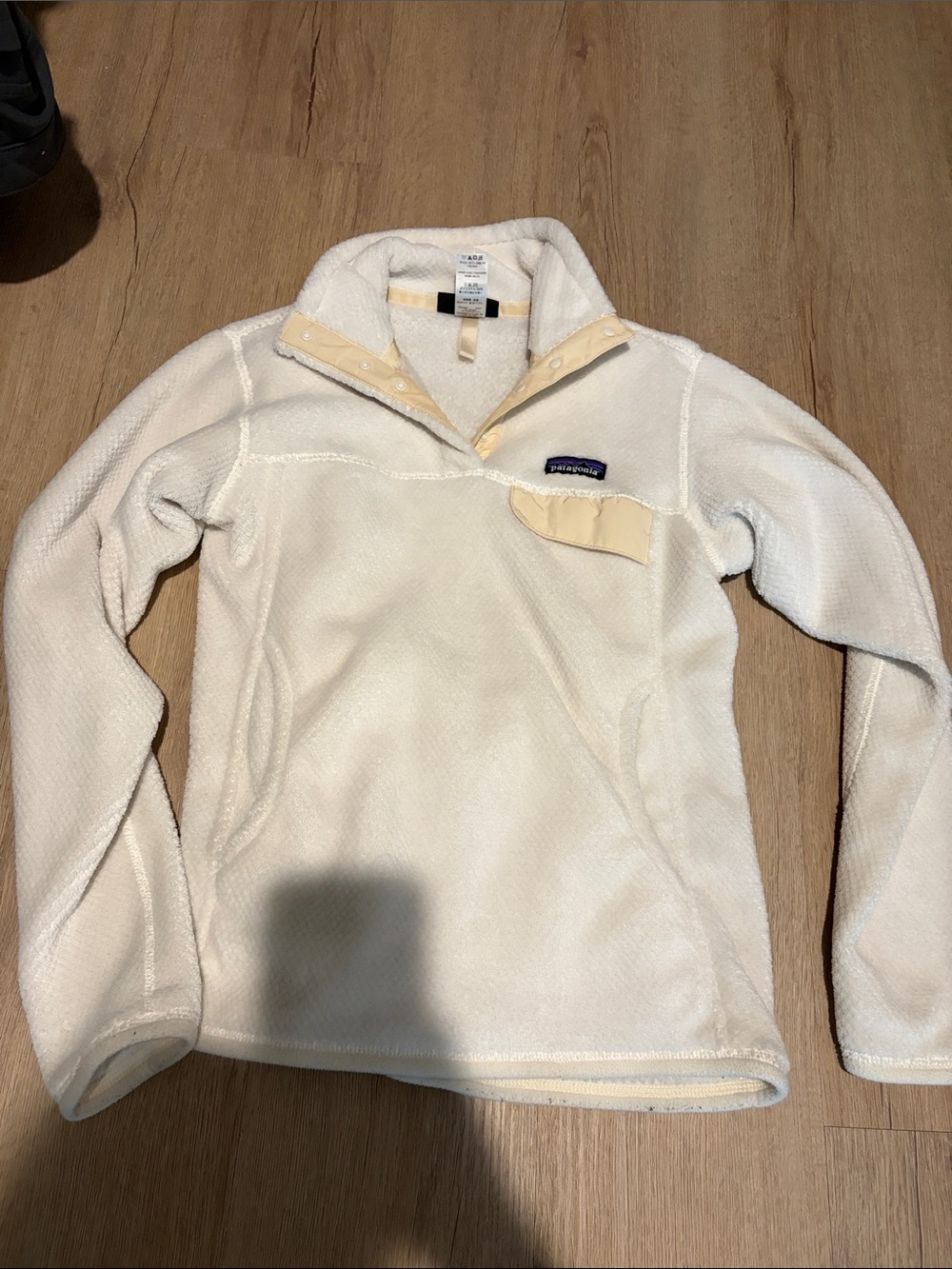 Patagonia Cream Snap-T Style Fleece Pullover Small
